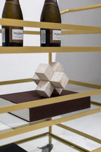 Escultura Geométrica de Travertino