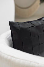 Set de 2 Cojines Monolito Ecopiel Negros