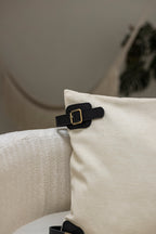 Set de 2 Cojines Buckle Negros